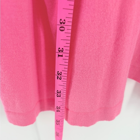 Magaschoni New York Pink Long Cardigan W/ Front Pockets Sz X-Large - Picture 3 of 5